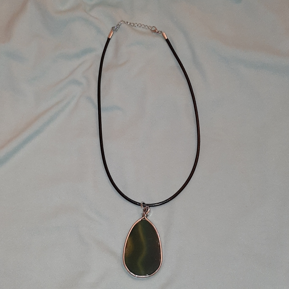 NATURAL GREEN ALGATE HANDMADE NECKLACE